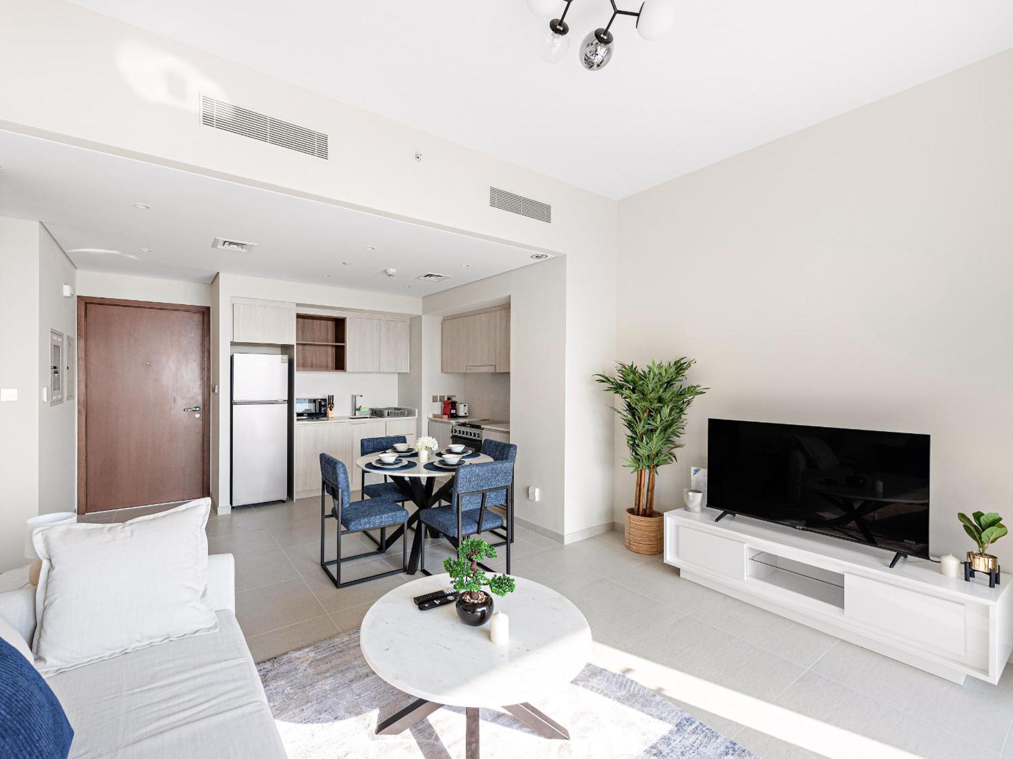 Bright & Airy 1-Bedroom Vida Residences ドバイ エクステリア 写真