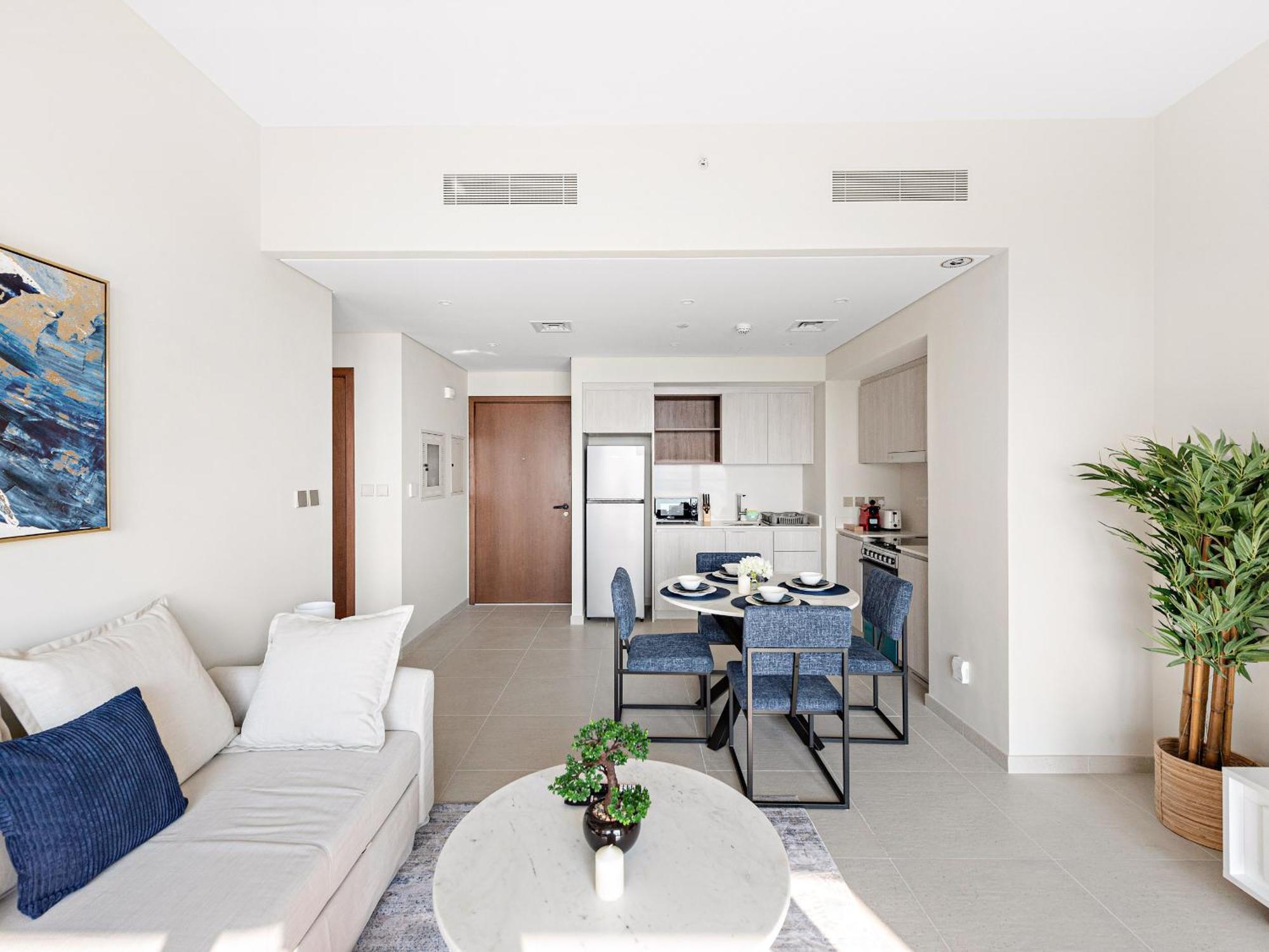 Bright & Airy 1-Bedroom Vida Residences ドバイ エクステリア 写真