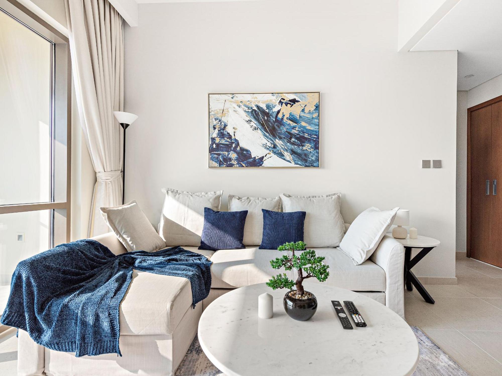 Bright & Airy 1-Bedroom Vida Residences ドバイ エクステリア 写真